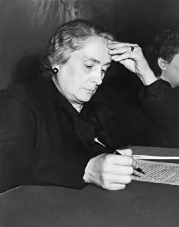 Lcgr1411 Prints: Dolores Ibarruri, at the Women's International Congress in Paris, Dec. 11, 1945