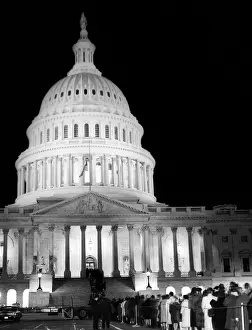 Assassinated Prints: The dome of the U.S. Capitol is illuminated to pay respects to the assassinated President