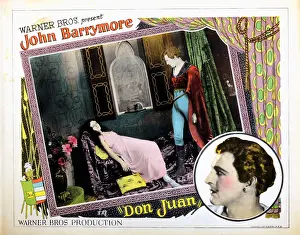 Kissing Hand Prints: DON JUAN, US lobbycard, from left