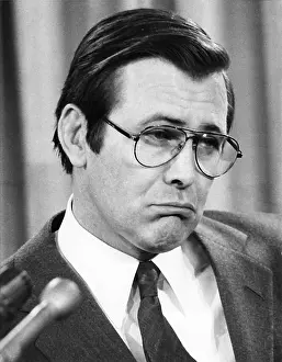 Eye Glasses Prints: DONALD RUMSFELD, during press conference about the U