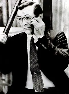 Donald Prints: DONALD RUMSFELD, as White House Chief of Staff during President Ford's news conference in which he named Rumsfeld