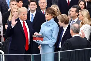 Roberts Prints: Donald Trump takes the oath of office to become the nation's 45th president