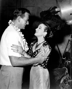 Images Dated 31st October 2013: DONOVAN'S REEF, from left, John Wayne, Dorothy Lamour, on-set, 1963