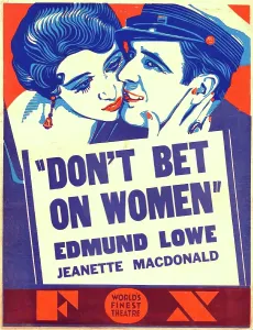 Lowe Prints: DON'T BET ON WOMEN, from left on US poster art: Jeanette MacDonald