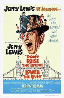 Monocle Prints: DON'T RAISE THE BRIDGE, LOWER THE RIVER, US poster, Jerry Lewis (head), 1968
