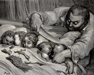 1882 Prints: Dore, Gustave (1832-1883). Hop o My Thumb