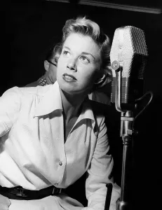 Singer Prints: Doris Day, in the recording studio, 1950