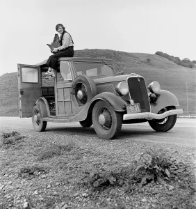 Headlights Prints: Dorothea Lange, Resettlement Administration photographer, California, February, 1936