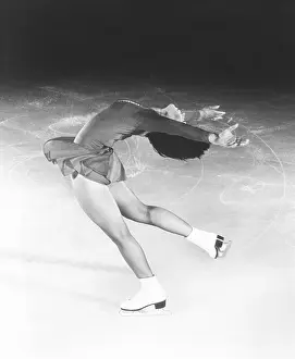20 29 Years Old Prints: Dorothy Hamill, star skater, performs a layback spin