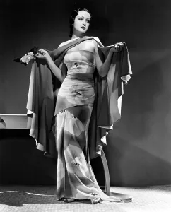 Cape Prints: DOROTHY LAMOUR, Paramount Pictures, 1938; Lamour designed the gown herself