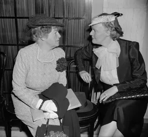 Thompson Prints: Dorothy Thompson, newspaper columnist, with Rep. Edith Nourse Rogers, April 22, 1939