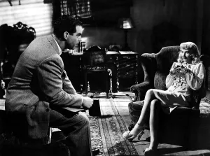 DOUBLE INDEMNITY, Fred MacMurray, Barbara Stanwyck, 1944