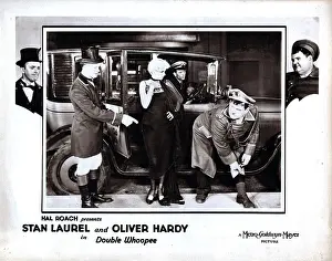 Chauffeur Prints: DOUBLE WHOOPEE, from left, Stan Laurel, Jean Harlow, Oliver Hardy, 1929