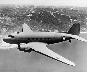 Air Force Prints: Douglas C-47 Skytrain in flight