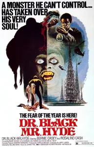 Face Prints: DR. BLACK, MR. HYDE, Bernie Casey, one-sheet poster art, 1976
