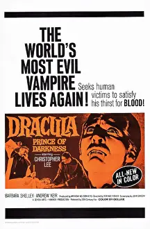 Evil Prints: DRACULA: PRINCE OF DARKNESS, US poster art