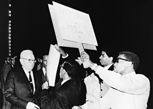 Conscription Prints: Draft Director Louis Hershey driven from the stage by anti-war protestors at Howard University