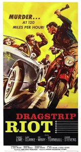Wrench Prints: DRAGSTRIP RIOT, US poster art, 1958