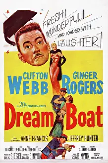 Movie Stars Prints: DREAMBOAT, US poster art, top left: Clifton Webb; center: Ginger Rogers