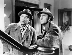 Nigel Prints: DRESSED TO KILL, from left, Nigel Bruce, Basil Rathbone, 1946