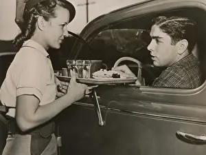 Hollywood Prints: Drive-in restaurant in Hollywood