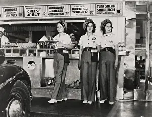 Hollywood Prints: Drive-in restaurant in Hollywood