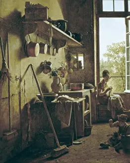 Academical Prints: DROLLING, Martin (1752-1817). Interior of a kitchen
