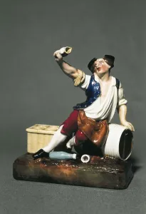 China Prints: Drunkard figure in Viennese porcelain