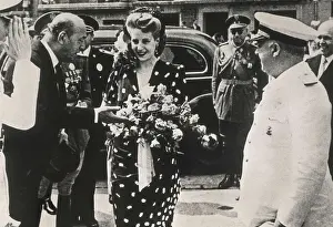 DUARTE DE PERON, Eva Mara, called "Evita" (1919-1952). Evita Pern during her visit to Madrid in 1949. AISA/Everett Collection**US SALES ONLY**