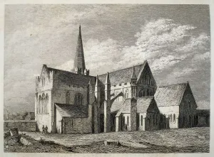 Irish Prints: Dublin. Cathedral St. Patrick. Engraving