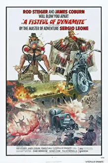 Motorcycle Prints: DUCK, YOU SUCKER, (aka A FISTFUL OF DYNAMITE), Rod Steiger, James Coburn, 1971