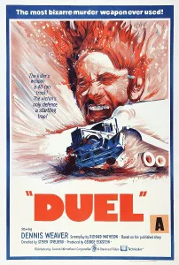 Tv Movie Prints: DUEL, New Zealand poster, Dennis Weaver, 1971