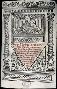 Woodcuts Prints: DUNS SCOTUS, John (1266-1308). Edition of their works of 1517