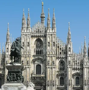 Lombardia Prints: Duomo or Cathedral of Milan. 1380s