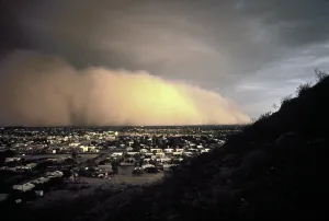 Storm Prints: Dust storm over Phoenix Arizona on Labor Day 1972
