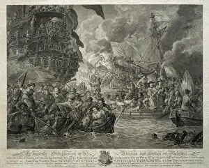 Sailing Boat Prints: Dutch Attack on the Medway, June 1667