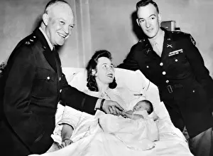 Grandson Prints: Dwight David Eisenhower II in his mother's arms