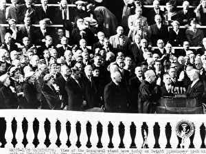 Future Prints: Dwight Eisenhower first Inauguration. L-R: Bess Truman; Mrs
