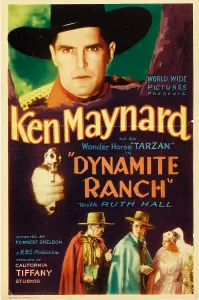 Images Dated 13th October 2009: DYNAMITE RANCH, top: Ken Maynard on midget window card, 1932