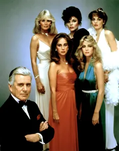 Linda Prints: DYNASTY, (clockwise from top right): Pamela Sue Martin
