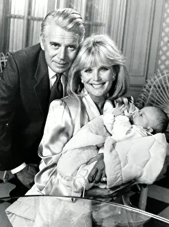 Linda Prints: DYNASTY, from left, John Forsythe, Linda Evans, 1981-89 (1985 photo)