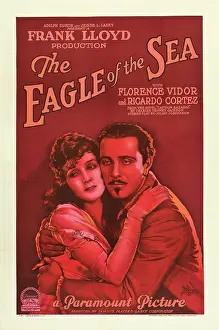 Ricardo Prints: THE EAGLE OF THE SEA, l-r: Florence Vidor, Ricardo Cortez on US poster art, 1926
