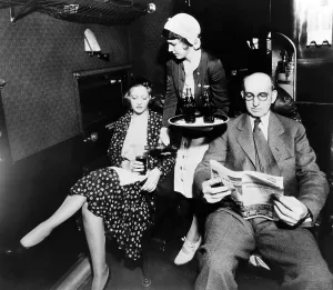 Serving Prints: An early airline stewardess, circa 1931. Courtesy: CSU Archives/Everett Collection