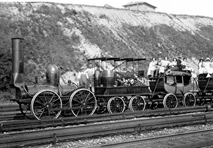 Tracks Prints: An early American train, circa 1850s. Courtesy: CSU Archives/Everett Collection