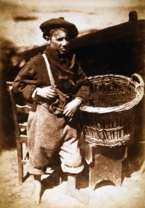 Scottish Prints: Early calotype by photographic pioneer David Octavius Hill (1802-70) 'Newhaven fisherboy