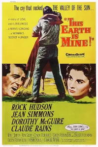 Simmons Prints: THIS EARTH IS MINE, US poster art, from left: Rock Hudson, Jean Simmons, 1959