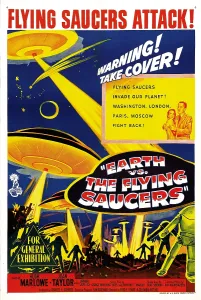 Hugh Prints: EARTH VS. THE FLYING SAUCERS, Joan Taylor, Hugh Marlowe, 1956