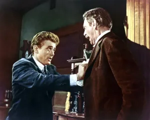 Massey Prints: EAST OF EDEN, from left: James Dean, Raymond Massey, 1955