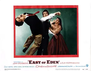Harris Prints: EAST OF EDEN, from left, Richard Davalos, James Dean, Julie Harris, 1955