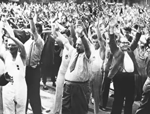 Exercise Prints: East German Communist President Walter Ulbricht (center)